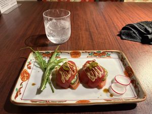 Vegan sashimi  at Love For All in Kanazawa