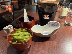 Hot pot with vegetables (unfortunately you can‘t see them on the photo)  at Love For All in Kanazawa