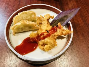 Gyozas  at Love For All in Kanazawa