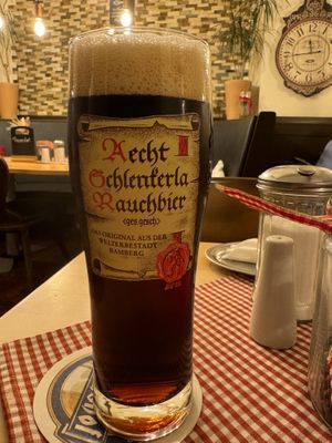 Smoked local beerf  at Restaurant Café Zeis in Bamberg