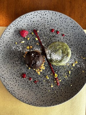 Volcán de pistacho at Baobab Soul Kitchen & Bar in Alicante