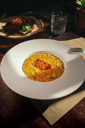 Risotto de calabaza y gorgonzola at Baobab Soul Kitchen & Bar in Alicante