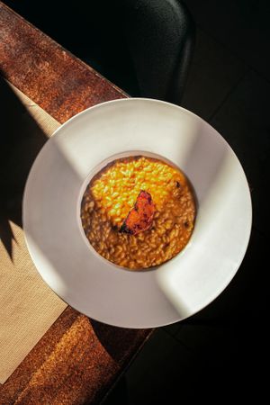 Risotto de calabaza y gorgonzola at Baobab Soul Kitchen & Bar in Alicante