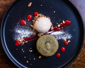 Volcán de pistacho at Baobab Soul Kitchen & Bar in Alicante