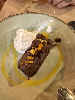 Tarta de chocolate vegana buenísima   at Baobab Soul Kitchen & Bar in Alicante