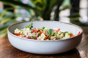 Ceviche de aguacate y palmito at Baobab Soul Kitchen & Bar in Alicante