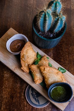 Samosas at Baobab Soul Kitchen & Bar in Alicante