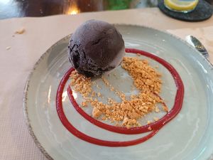 Chocolate sorbet at Baobab Soul Kitchen & Bar in Alicante