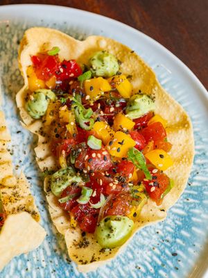 Bruschetta asiática at Baobab Soul Kitchen & Bar in Alicante