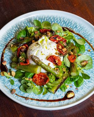 Burrata at Baobab Soul Kitchen & Bar in Alicante