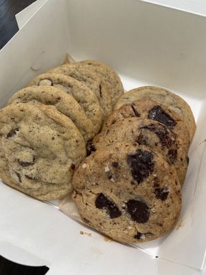 Chocolate chip cookies, GF chocolate chunk cookies with sea salt  at Elevated Coffee & Confections in Lemon Grove