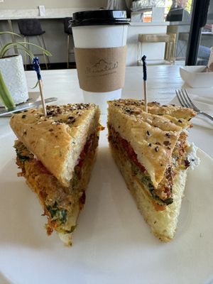 Breakfast sandwich is my hubby’s favorite   at Elevated Coffee & Confections in Lemon Grove