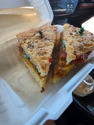 breakfast sandwich 100/10 at Elevated Coffee & Confections in Lemon Grove