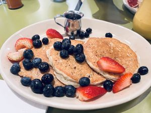 Vegan pancakes. They were good   at Snooze in Frisco
