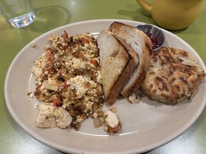 Scramble tofu scramble was fine always room for improvement but enjoyed it  at Snooze in Frisco