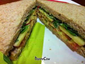 chickpea sandwich at Hibiscus Wilde Vegan Food Bar in Dublin