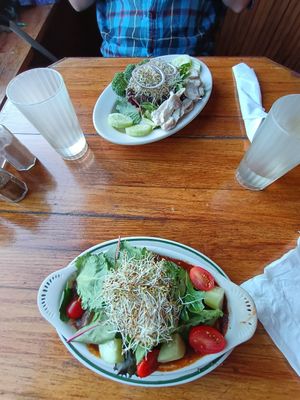 Vegan Enchiladas with fresh vegetables at Whole in the Wall in Binghamton