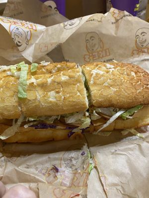 Vegan pee wee on Dutch crunch - my favorite !  at Ike's in Peoria