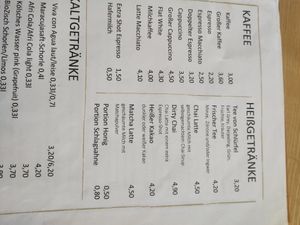 Menü at Café Goldjunge Köln Innenstadt in Cologne