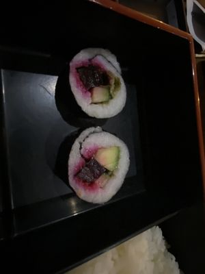 Beetroot maki  at Fusion in Durham