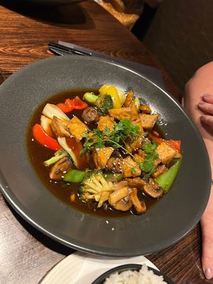 Teriyaki don with added tofu at Fusion in Durham