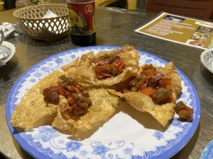 Fried wontons   at Quan Thang Ancient House in Hoi An