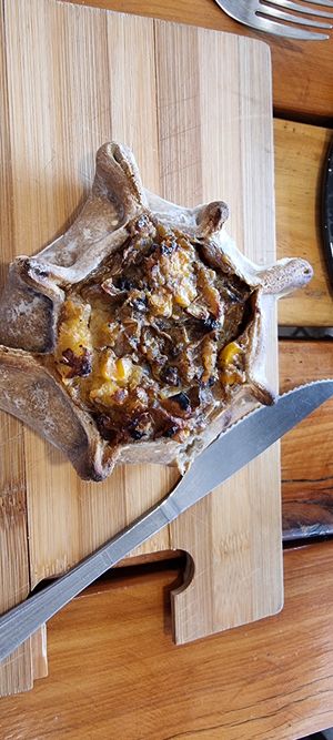 Tofu and corn empanada at Banneton in El Chalten