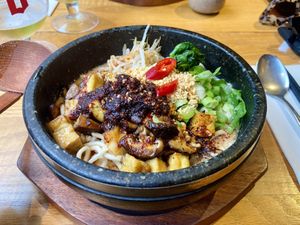 Dan Dan noodles (extra spicy)  at Bowls in Bruges