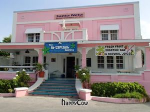 ArtSplash Juice and smoothie bar from outside at Juice Bar at ArtSplash Centre in Bridgetown