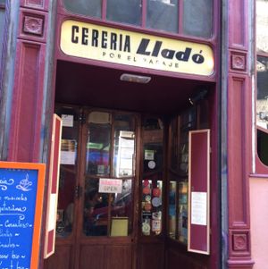 view from the street at La Cereria in Barcelona