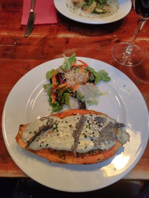 Stuffed sweet potato at La Cereria in Barcelona