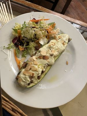 Zucchini with mushroom   at La Cereria in Barcelona