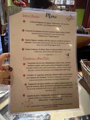 Menu  at La Cereria in Barcelona
