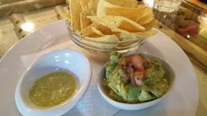 Nachos with guacamole at La Cereria in Barcelona