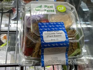 Black bean croquette salad  at Interislander Picton Ferry Terminal Cafeteria in Picton