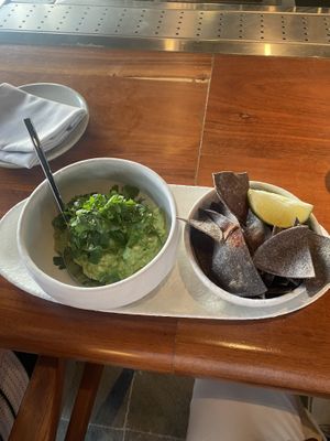 Chips and guac  at Sunken Bar at The Cape in Cabo San Lucas
