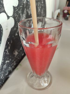 Agua del día with watermelon at Pili's in San Cristobal De Las Casas