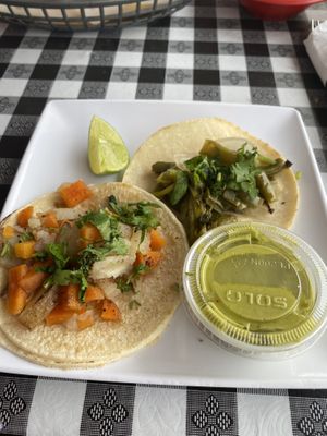 I highly recommend the cactus tacos!!  at Tarascos in Denver