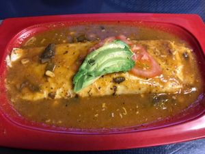 Rice and bean burrito  at Tarascos in Denver