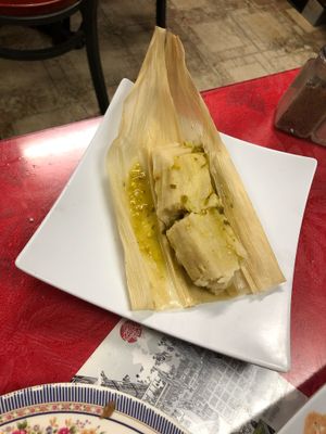 Vegan tamale at Tarascos in Denver