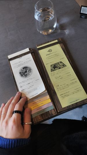 Menu at Bee9 in Osaka