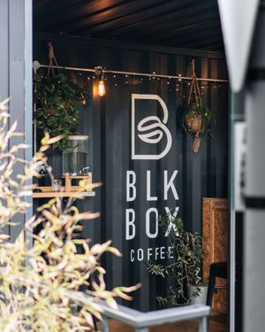 Inside our Coffee Container  at Blk Box Coffee in Christchurch
