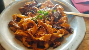 Black truffles assorted mushroom soba at Bento in Leeds