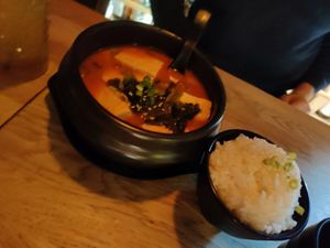 Kimchi spicy soup at Bento in Leeds