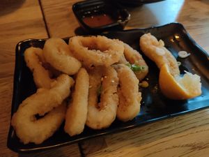 Vegan calamari at Bento in Leeds