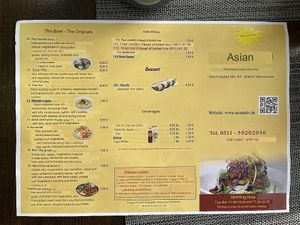 Menu pg 1 translated by Google at Asia Nativ in Hannover