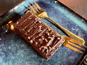 Chocolate slice   at Oscar's Cafe in St Neots