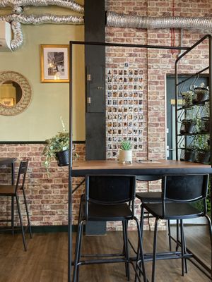 Decor (doggies!)  at Oscar's Cafe in St Neots