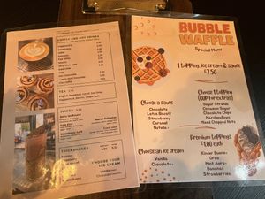 Menu  at Oscar's Cafe in St Neots