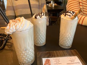 Yummy milkshakes   at Oscar's Cafe in St Neots